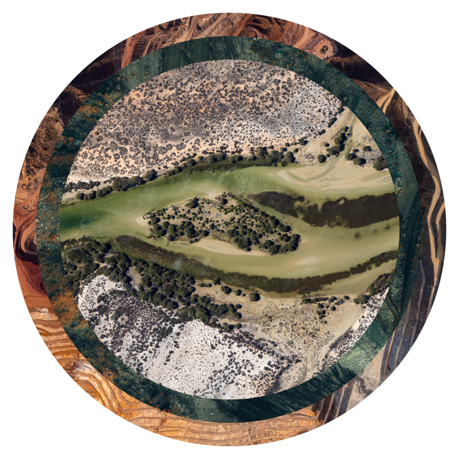 Equipoise circle device: an aerial river corridor ringed by mine workings